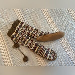 Unisex Scandinavian Knitting Patterns Slipper Sock